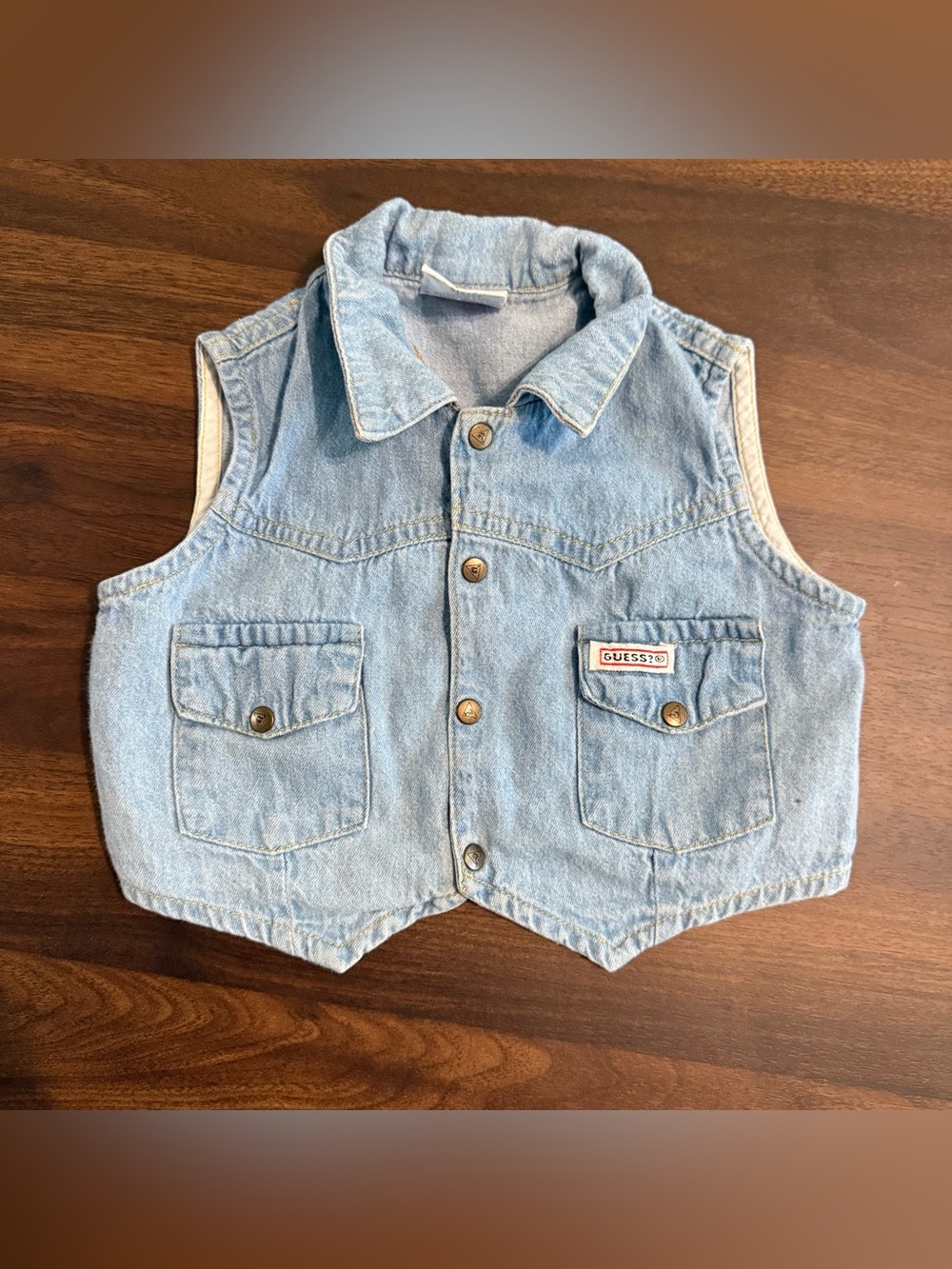 Girls vintage guess denim vest